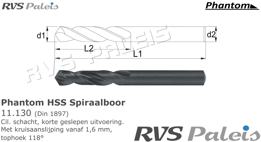 RVS  Kort 14 - 14,5mm