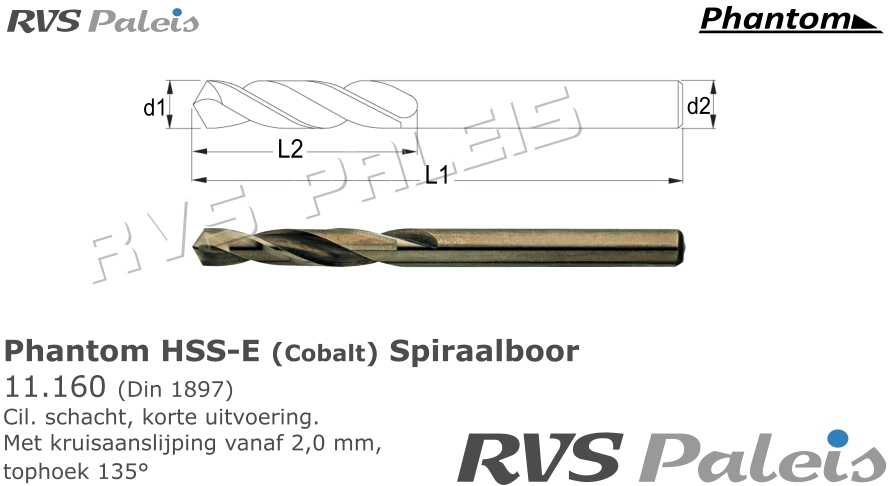 RVS  Kort Co 1 - 1,5mm