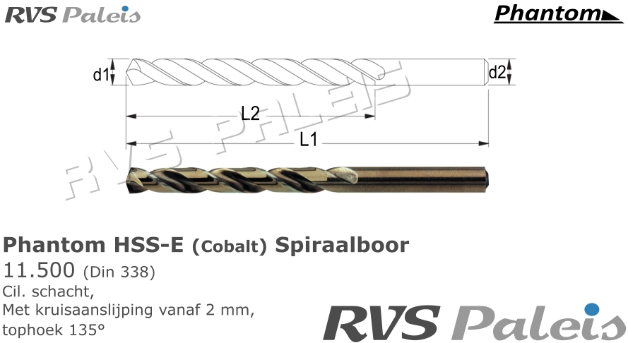 RVS  Normaal  Co 4 - 4,9mm