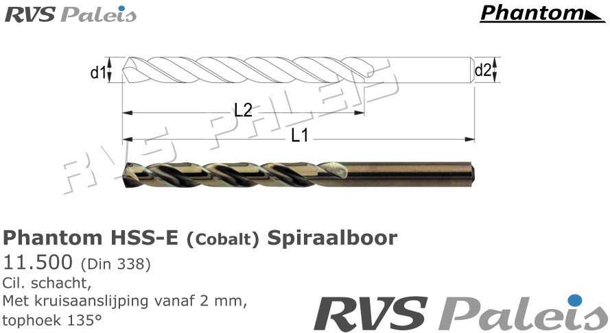 RVS  Normaal  Co 14 - 14,5mm