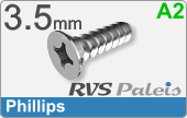 RVS Plaatschroef Ws 9090 H Ws 9090  A2  3,5