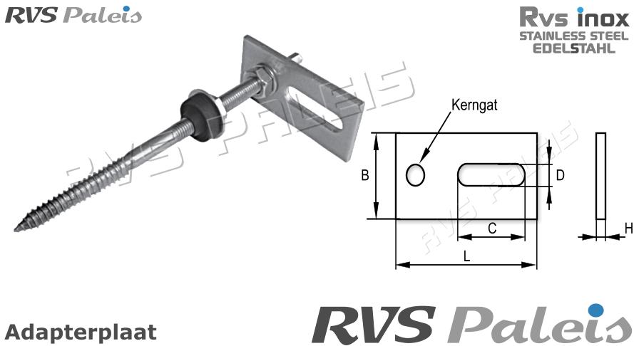 RVS Houtschroef 