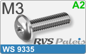 RVS Schroef Torx Ws 9335tx M3