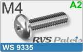 RVS Schroef Torx Ws 9335tx M4