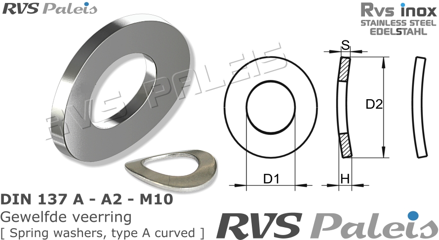 RVS  Din 137a - A2 - M10