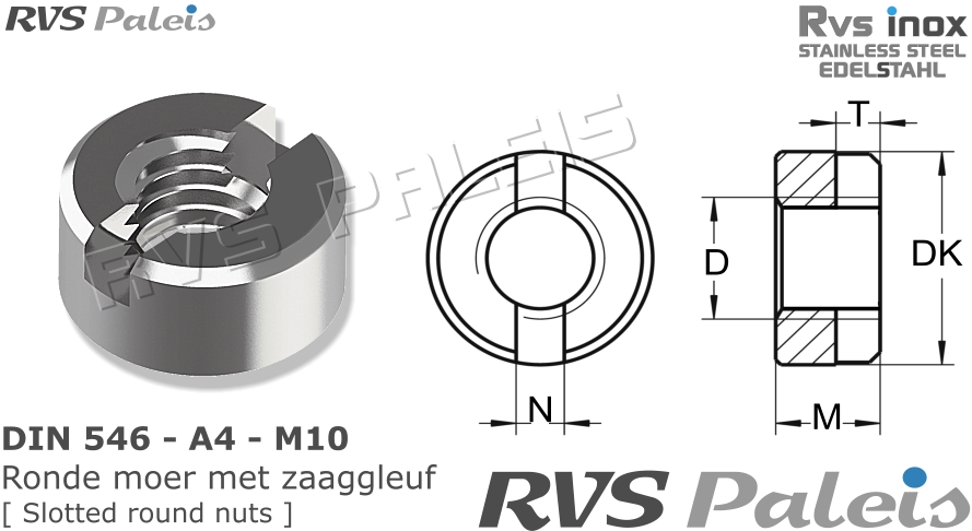 RVS  Din 546 - A4 - M10