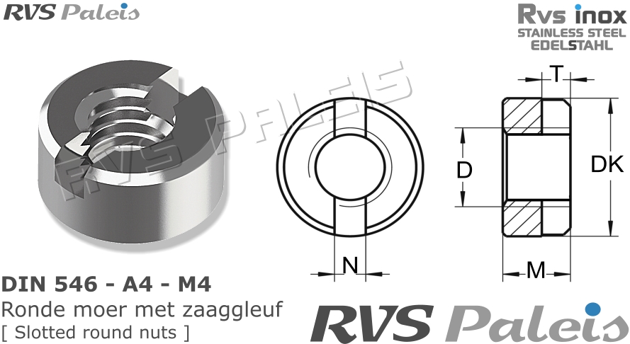 RVS  Din 546 - A4 - M4