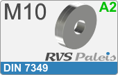 RVS  Sluitring Din 7349 M10