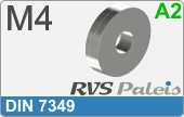 RVS  Sluitring Din 7349 M4