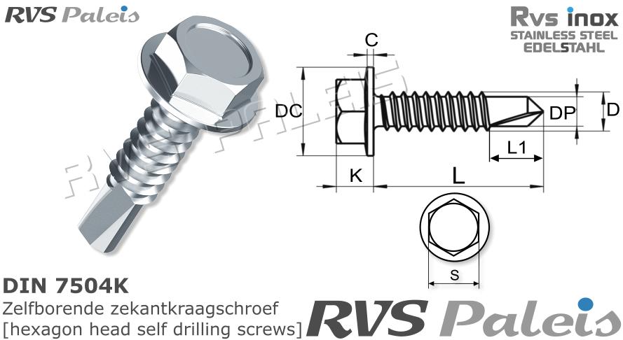 RVS Plaatschroef 