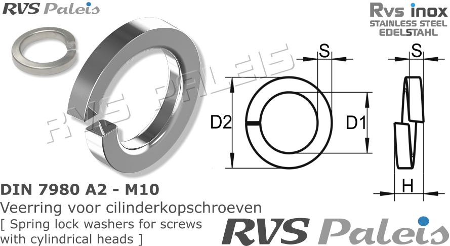 RVS  Din 7980 - A2 - M10