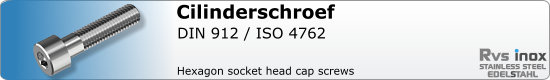 RVS Schroef Binnenzeskant Din 912