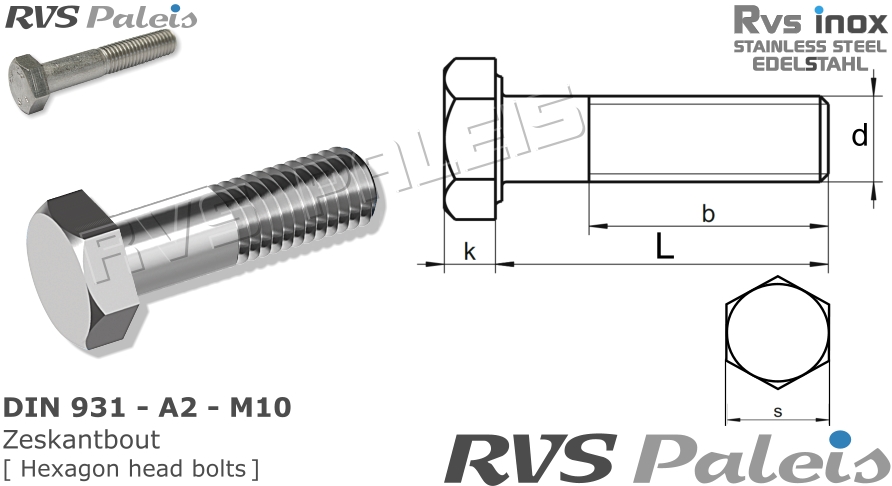 RVS Bout Din 931 - A2 - M10