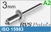 RVS  Blindklinknagel Iso 15983  A2  3