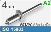 RVS  Blindklinknagel Iso 15983  A2  4