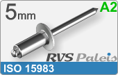 RVS  Blindklinknagel Iso 15983  A2  5