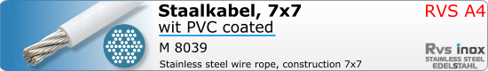 RVS  Kabel & Toebeh. 7 X 7 Pvc Wit