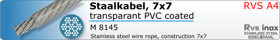 RVS  Kabel & Toebeh. 7 X 7 Pvc Trans