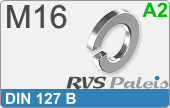 RVS  Veerring Din 127b M16