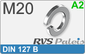 RVS  Veerring Din 127b M20