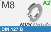 RVS  Veerring Din 127b M8