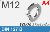 RVS  Veerring Din 127b M12