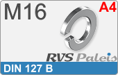 RVS  Veerring Din 127b M16