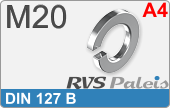 RVS  Veerring Din 127b M20