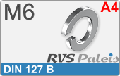 RVS  Veerring Din 127b M6