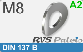 RVS  Veerring Din 137b M8