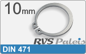 RVS  Zekeringsring Voor As Din 471   10