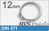 RVS  Zekeringsring Voor As Din 471   12