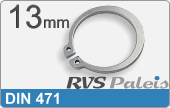 RVS  Zekeringsring Voor As Din 471   13