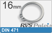 RVS  Zekeringsring Voor As Din 471   16