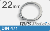 RVS  Zekeringsring Voor As Din 471   22