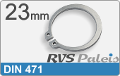 RVS  Zekeringsring Voor As Din 471   23