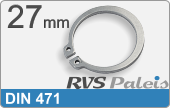 RVS  Zekeringsring Voor As Din 471   27