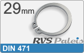 RVS  Zekeringsring Voor As Din 471   29