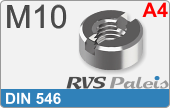 RVS  Ronde Moer Din 546 M10