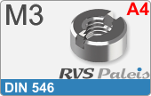 RVS  Ronde Moer Din 546 M3