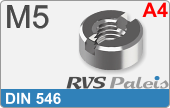 RVS  Ronde Moer Din 546 M5