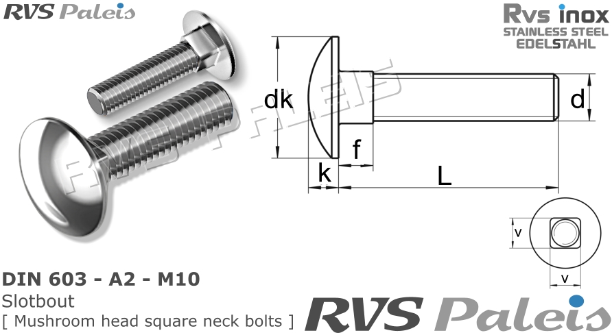 RVS  Din 603 - A2 - M10