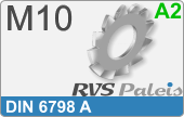 RVS  Veerring Din 6798a M10