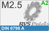 RVS  Veerring Din 6798a M2,5