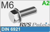 RVS Bout Buitenzeskant Din 6921 M6