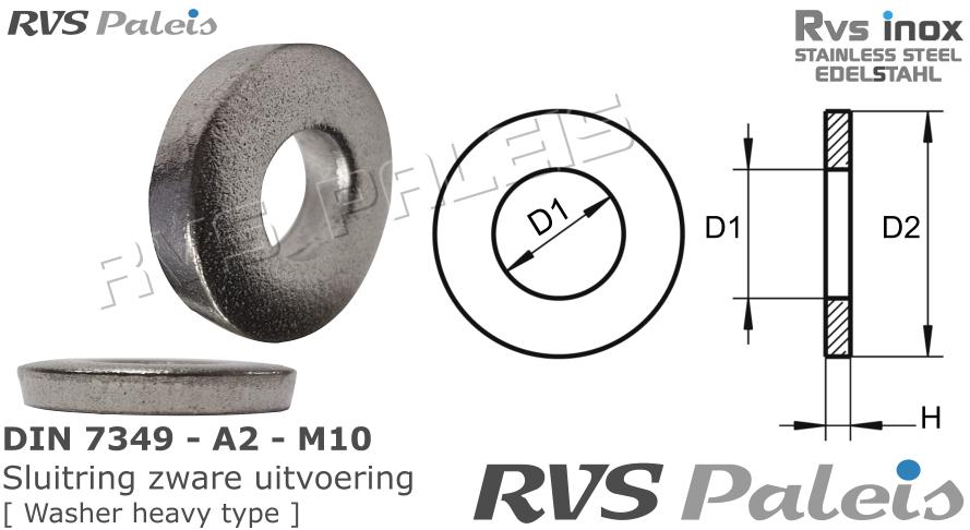 RVS  Din 7349 - A2 - M10