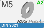 RVS  Sluitring Din 9021 M5