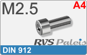 RVS din 912  a4  m2,5