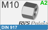 RVS  Dopmoeren Din 917 M10