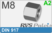 RVS  Dopmoeren Din 917 M8